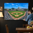 Wrigley Field Baseball Stadium Canvas Wall Art – Packed