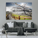 Sakura Cherry Blossom Pathway Canvas Wall Art – Tranquil