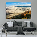 Misty Autumn Hills Wall Art Canvas Print, Foggy Forest by MyGreatCanvas | Canvas Wall Art Prints | Photo Prints & Wall Decor