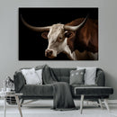 Texas Longhorn Bull Canvas Wall Art, Rustic Western by MyGreatCanvas | Canvas Wall Art Prints | Photo Prints & Wall Decor