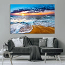 Ocean Waves Wall Art Canvas Print Ocean Waves Beach Sunset by MyGreatCanvas | Canvas Wall Art Prints | Photo Prints & Wall Decor