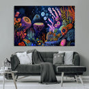 Vibrant Neon Coral Reef Wall Art Canvas Print, Colorful by MyGreatCanvas | Canvas Wall Art Prints | Photo Prints & Wall Decor