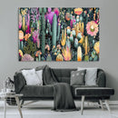 Colorful Desert Bloom Wall Art Canvas Print, Vibrant Cacti by MyGreatCanvas | Canvas Wall Art Prints | Photo Prints & Wall Decor