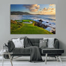 Coastal Golf Course Wall Art Canvas Print – Sunset with by MyGreatCanvas | Canvas Wall Art Prints | Photo Prints & Wall Decor
