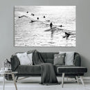 Black White Artistic Surfers Canvas, Black and White by MyGreatCanvas | Canvas Wall Art Prints | Photo Prints & Wall Decor