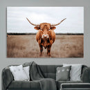 Longhorn Bull Wall Art Canvas Print – Framed Rustic by MyGreatCanvas | Canvas Wall Art Prints | Photo Prints & Wall Decor