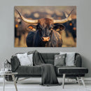 Majestic Texas Longhorn Bull Rustic Farm Animal Strong by MyGreatCanvas | Canvas Wall Art Prints | Photo Prints & Wall Decor