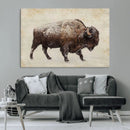 Snowy Bison Wall Art Canvas Print, Majestic Buffalo Winter by MyGreatCanvas | Canvas Wall Art Prints | Photo Prints & Wall Decor