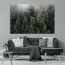 Misty Pine Forest Wall Art Canvas Print, Lush Green Trees by MyGreatCanvas | Canvas Wall Art Prints | Photo Prints & Wall Decor