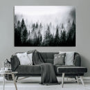 Foggy Pine Forest Canvas Wall Art – Horizontal Black and by MyGreatCanvas | Canvas Wall Art Prints | Photo Prints & Wall Decor