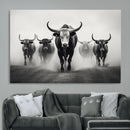 Texas Longhorn Wall Art Canvas Print, Framed Speckled Cow by MyGreatCanvas | Canvas Wall Art Prints | Photo Prints & Wall Decor