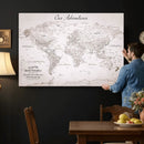 Customize Large Push Pin World Map Wall Art Canvas Print – by MyGreatCanvas | Canvas Wall Art Prints | Photo Prints & Wall Decor
