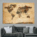 Push Pin World Map Canvas Print – Travel Tracker Wall Art