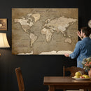 Custom Push Pin Map Canvas Print – Personalized Travel
