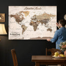 Custom Push Pin World Map Wall Art Canvas Print – by MyGreatCanvas | Canvas Wall Art Prints | Photo Prints & Wall Decor