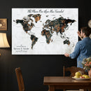 Personalized Push Pin World Map Canvas Print – Custom
