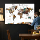 Customizable Framed World Map Canvas Print – Personalized by MyGreatCanvas | Canvas Wall Art Prints | Photo Prints & Wall Decor