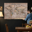 Custom Push Pin World Map Wall Art Canvas Print – by MyGreatCanvas | Canvas Wall Art Prints | Photo Prints & Wall Decor