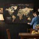 Personalized Push Pin World Map Canvas – Custom Framed by MyGreatCanvas | Canvas Wall Art Prints | Photo Prints & Wall Decor