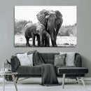 Elephant Family Africa Wall Art Canvas Print by MyGreatCanvas | Canvas Wall Art Prints | Photo Prints & Wall Decor
