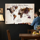 Personalized Push Pin World Map Canvas – Custom Framed by MyGreatCanvas | Canvas Wall Art Prints | Photo Prints & Wall Decor