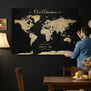 Personalized Push Pin World Map Canvas – Custom Framed by MyGreatCanvas | Canvas Wall Art Prints | Photo Prints & Wall Decor