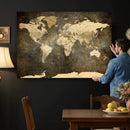 Large Framed Vintage World Map Wall Art Print for Home Wall by MyGreatCanvas | Canvas Wall Art Prints | Photo Prints & Wall Decor
