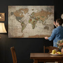 World Map Canvas Print – Framed Travel Map Wall Art for by MyGreatCanvas | Canvas Wall Art Prints | Photo Prints & Wall Decor