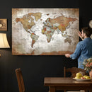 Vibrant Watercolor World Map Canvas Wall Art – Framed Travel by MyGreatCanvas | Canvas Wall Art Prints | Photo Prints & Wall Decor