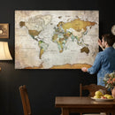 Personalized World Map Canvas Print – Colorful Watercolor by MyGreatCanvas | Canvas Wall Art Prints | Photo Prints & Wall Decor