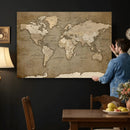 World Map Wall Art Canvas Print, Framed Map Art Picture by MyGreatCanvas | Canvas Wall Art Prints | Photo Prints & Wall Decor
