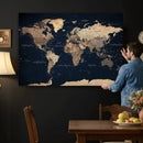 World Map Canvas Print – Detailed Map of the World Wall Art by MyGreatCanvas | Canvas Wall Art Prints | Photo Prints & Wall Decor