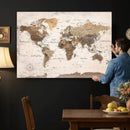 World Map Canvas Print – Framed Travel Map Wall Art for by MyGreatCanvas | Canvas Wall Art Prints | Photo Prints & Wall Decor