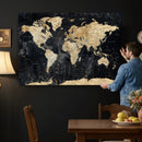 Framed Large World Map Wall Art Canvas Print for Living Room by MyGreatCanvas | Canvas Wall Art Prints | Photo Prints & Wall Decor