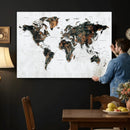 Large World Map Canvas Print – Framed Travel Map Wall Art
