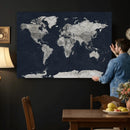 Colorful Watercolor World Map Canvas Print – Vibrant Framed