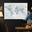 World Map Canvas Print – Detailed Map of the World Wall Art