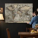 World Map Canvas Print – Detailed Map of the World Wall Art