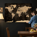World Map Canvas Print – Detailed Map of the World Wall Art