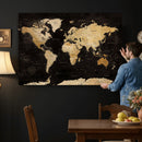 Extra Large World Map Canvas Print – Detailed Map Classic