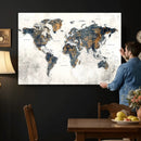 World Map Wall Art Canvas Print for Office Wall Decor by MyGreatCanvas | Canvas Wall Art Prints | Photo Prints & Wall Decor
