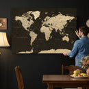 World Map Canvas Print – Framed World Map Wall Art for