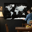 World Map Canvas Print – Framed Push Pin Wall Art, Color by MyGreatCanvas | Canvas Wall Art Prints | Photo Prints & Wall Decor