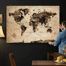 World Map Wall Art Canvas Print by MyGreatCanvas | Canvas Wall Art Prints | Photo Prints & Wall Decor