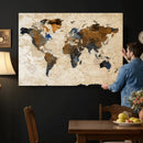 World Map Canvas Print – Framed Travel Map Wall Art for by MyGreatCanvas | Canvas Wall Art Prints | Photo Prints & Wall Decor