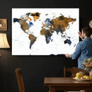 World Map Wall Art Canvas Print, Modern Decorative Framed by MyGreatCanvas | Canvas Wall Art Prints | Photo Prints & Wall Decor
