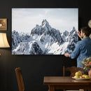 Snowy Mountain Range Canvas Print, Alpine Peaks Landscape by MyGreatCanvas | Canvas Wall Art Prints | Photo Prints & Wall Decor
