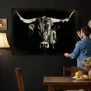 Black Bull Wall Art Canvas Print, Texas Longhorn Portrait by MyGreatCanvas | Canvas Wall Art Prints | Photo Prints & Wall Decor