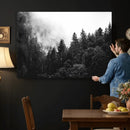 Black White Forest Wall Art Canvas Print, Misty Pine Tree by MyGreatCanvas | Canvas Wall Art Prints | Photo Prints & Wall Decor