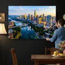 Austin Skyline Wall Art Canvas Print, Austin Downtown Night by MyGreatCanvas | Canvas Wall Art Prints | Photo Prints & Wall Decor
